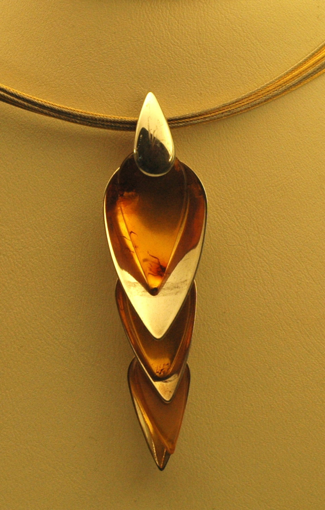 Bernstein Anhänger Silber 925
